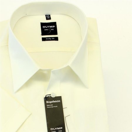 OLYMP chemise pour homme LEVEL FIVE BODY FIT uni à manches courtes (6090-12-20)