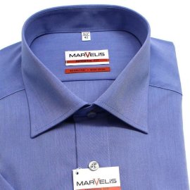 Marvelis Modern Fit Chambray camisa para hombres mangas cortas (4704-12-13)