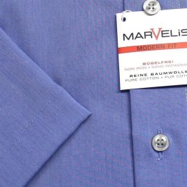 MARVELIS chemise pour homme MODERN FIT Chambray à manches courtes (4704-12-13)