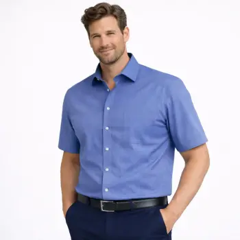 Marvelis Comfort Fit Chambray camisa para hombres mangas cortas (7959-12-13)