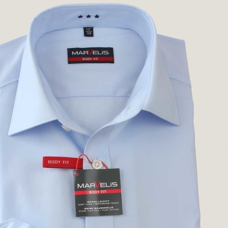 Marvelis-camisa de manga larga blanco 6799-64-00 BODY-FIT 100% noorsk 