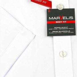 MARVELIS chemise pour homme BODY FIT uni à manches courtes (6799-12-00e)