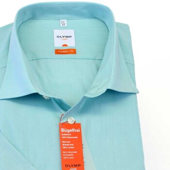 OLYMP LUXOR chemise pour homme MODERN FIT chambray uni à manches courtes (0304-12-41)