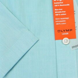 OLYMP LUXOR chemise pour homme MODERN FIT chambray uni à manches courtes (0304-12-41)