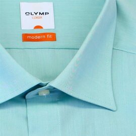 OLYMP LUXOR chemise pour homme MODERN FIT chambray uni à manches courtes (0304-12-41)