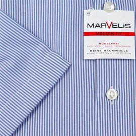 Marvelis Modern Fit a rayas camisa para hombres mangas cortas (7754-12-15)