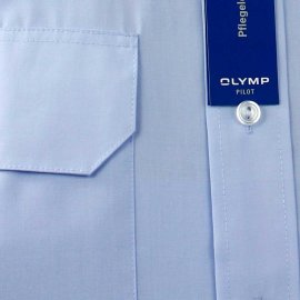 OLYMP Pilotenhemd uni blau halbarm (0830-12-11)