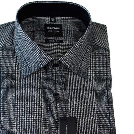 OLYMP Level Five BODY FIT grafiko camisa para hombres mangas largas (4089-64-68)