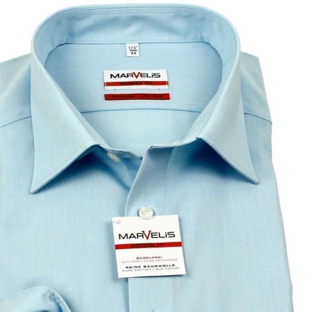MARVELIS chemise pour homme MODERN FIT Chambray à manches longue (4704-64-42)
