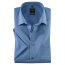 OLYMP LUXOR Men`s Shirt MODERN FIT chambray uni short sleeve (0304-12-15) 37 (S)