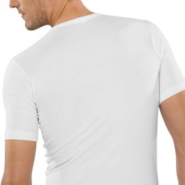 SCHIESSER Shirt kurzarm V-Ausschnitt weiß 95/5 8 (XXL)