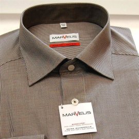 MARVELIS Men`s Shirt mini-checks long sleeve (6902-64-28)