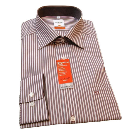 OLYMP LUXOR modern fit a racha camisa para hombres mangas largas (6333-64-93)