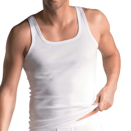 SCHÖLLER tricot de corps pour homme nervure fin blanc (155-610) 6 (L)