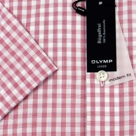OLYMP LUXOR chemise pour homme MODERN FIT carreau à manches courtes