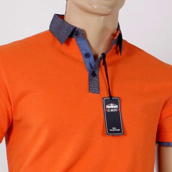 J.T.Ascott Piquee Polohemd Kent-Kragen Farbe orange