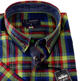 J.T.Ascott camisa para hombres mangas cortas (105-727-91)