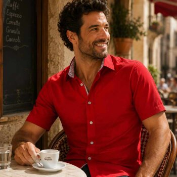 MARVELIS chemise pour homme BODY FIT uni à manches courtes