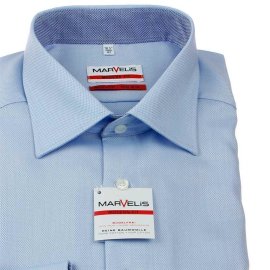MARVELIS chemise pour homme MODERN FIT structure Kragenausputz à manches longue 41 (L)