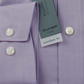 OLYMP LUXOR Men`s Shirt comfort fit chambray uni long sleeve