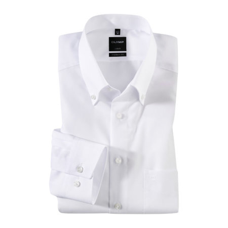 OLYMP LUXOR Hemd modern fit uni camisa para hombres mangas largas, button-down