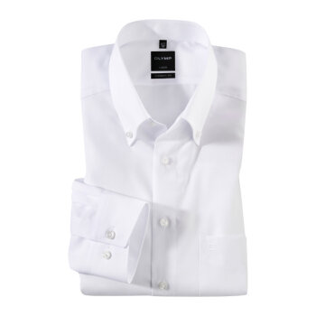 OLYMP LUXOR chemise pour homme MODERN FIT uni à manches longue col button down