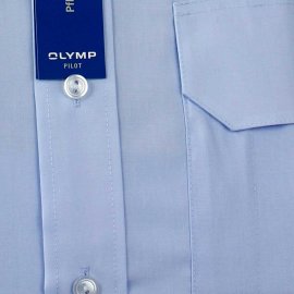 OLYMP Pilotenhemd uni blau halbarm (0830-12-11) 47 (3XL)