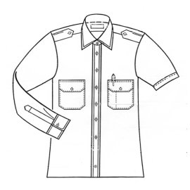 OLYMP Pilot Shirt uni short sleeve (0830-12-00) 50 (4XL)