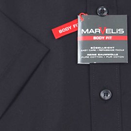 MARVELIS chemise pour homme BODY FIT uni à manches courtes (6799-12-68e) 42 (L)