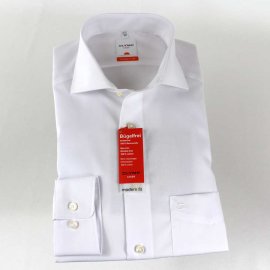 OLYMP LUXOR Hemd modern fit uni camisa para hombres mangas largas 37 (S)