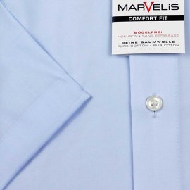 MARVELIS chemise pour homme COMFORT FIT uni à manches courtes (7973-12-11)