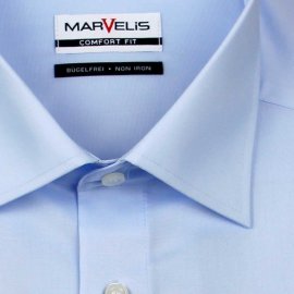 MARVELIS chemise pour homme COMFORT FIT uni à manches courtes (7973-12-11)