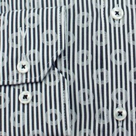 MARVELIS chemise pour homme BODY FIT rayures à manches longue