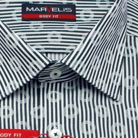 MARVELIS chemise pour homme BODY FIT rayures à manches longue