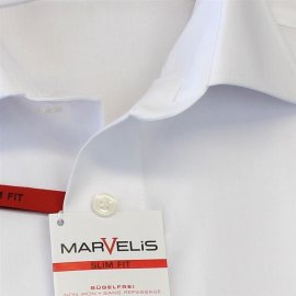 MARVELIS chemise pour homme MODERN FIT uni à manches courtes (4700-12-00es) 38