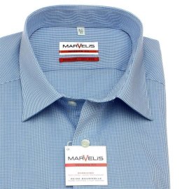 MARVELIS camisa MODERN FIT de manga larga de la guinga 46 (XXL)