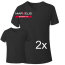 MARVELIS T-Shirt MODERN FIT schwarz mit V-Ausschnitt (2er Pack) (XXL)