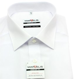 Marvelis Hemd Comfort Fit Uni Langarm New-Kent-Kragen 43 (XL)
