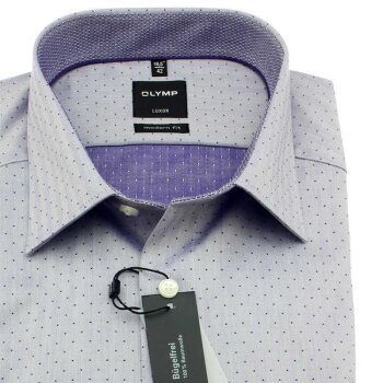 OLYMP LUXOR Men`s Shirt MODERN FIT jacquard structure long sleeve