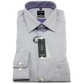 OLYMP LUXOR Men`s Shirt MODERN FIT jacquard structure long sleeve