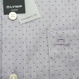 OLYMP LUXOR Men`s Shirt MODERN FIT jacquard structure long sleeve