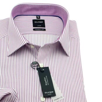 OLYMP LUXOR modern fit a racha camisa para hombres mangas largas