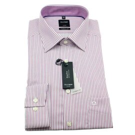OLYMP LUXOR modern fit a racha camisa para hombres mangas largas