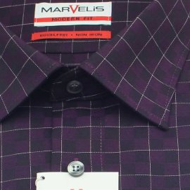 MARVELIS a rayas camisa para hombres MODERN FIT mangas largas 39-40 (M)