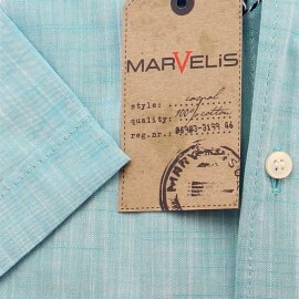 MARVELIS Hemd CASUAL leinen-struktur halbarm