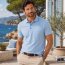 REDMOND poloshirt wash & wear with breast pocket, shorts sleeve