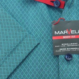 MARVELIS BODY FIT diamante camisa para hombres mangas cortas