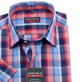 MARVELIS Shirt BODY FIT checks short sleeve 37-38 (S)
