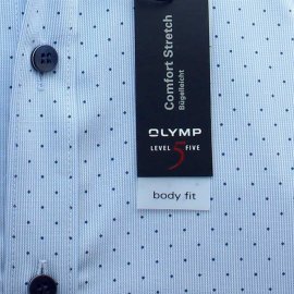 OLYMP Level Five BODY FIT a rayas camisa para hombres mangas cortas 37-38 (S)