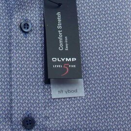 OLYMP Level Five BODY FIT a jacquard camisa para hombres mangas cortas